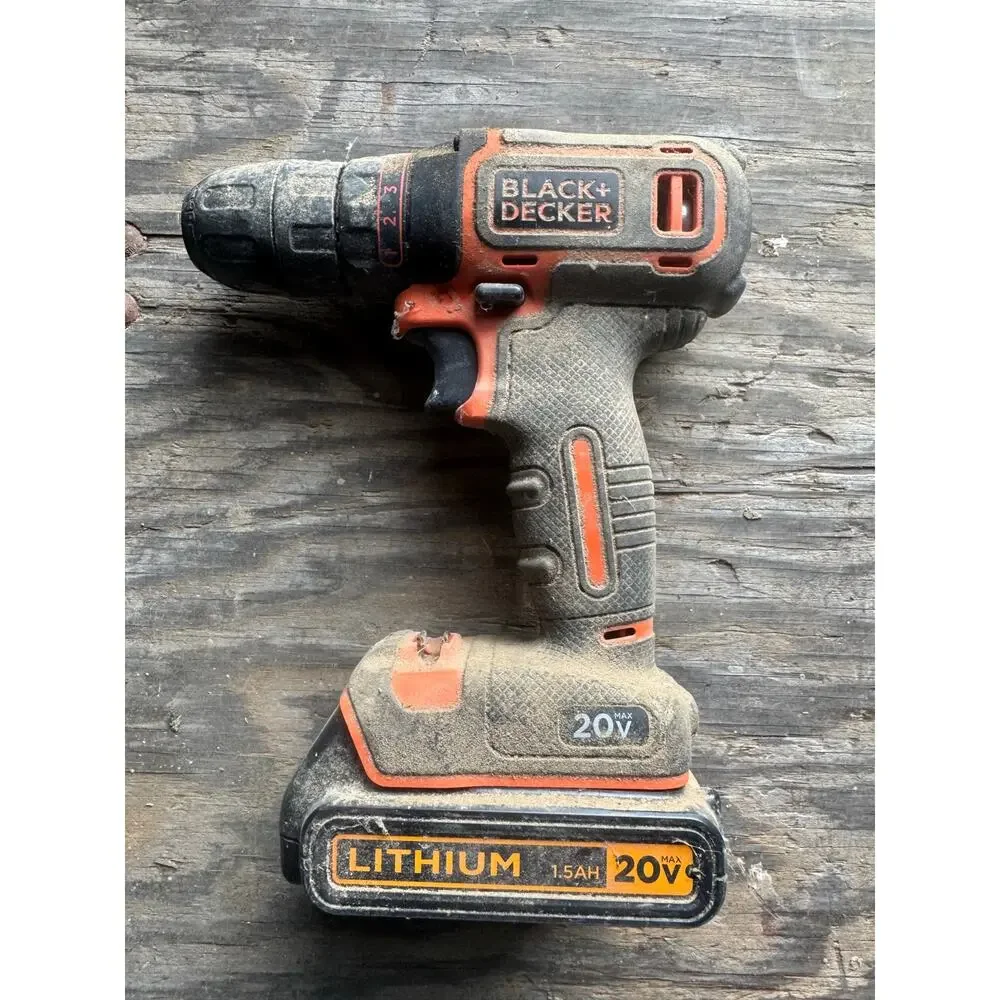 Black+Decker 20V MAX Cordless Drill Driver w/ 1.5Ah Lithium Battery Works